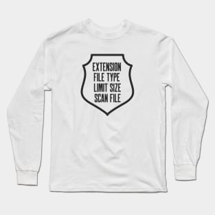 Secure Coding File Upload Attack Prevention Long Sleeve T-Shirt